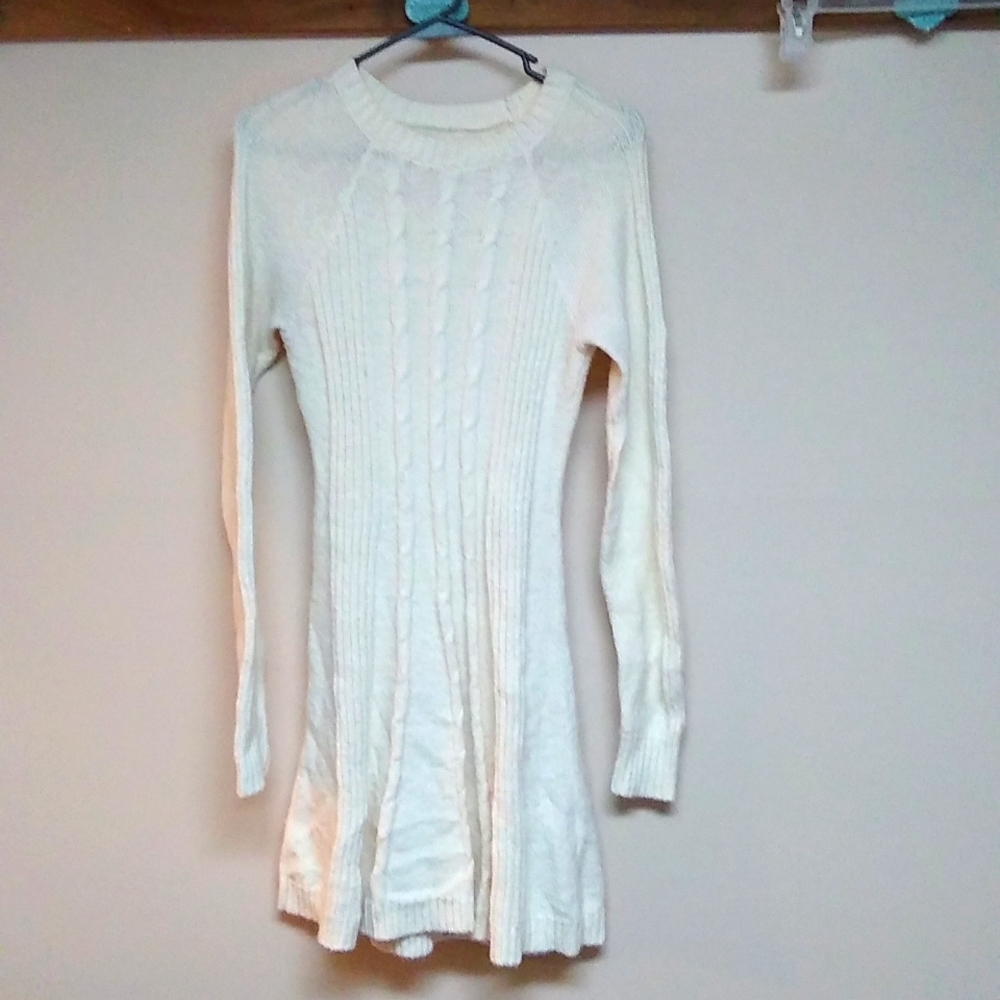 Hollister cream medium sweater dress